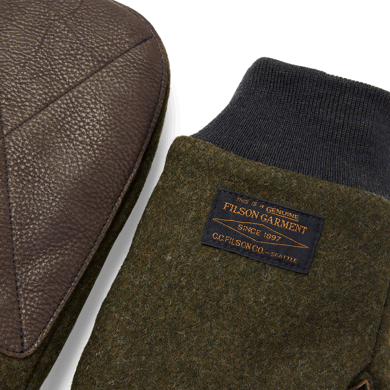 Leather Palm Mackinaw Wool Mittens
