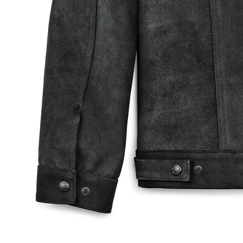 Roughout Leather Short Cruiser Jacket