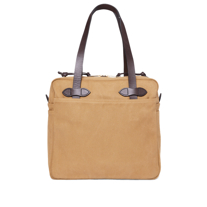 Rugged Twill Tote Bag With Zipper