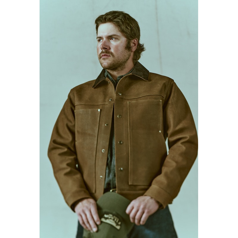 Roughout Leather Short Cruiser Jacket