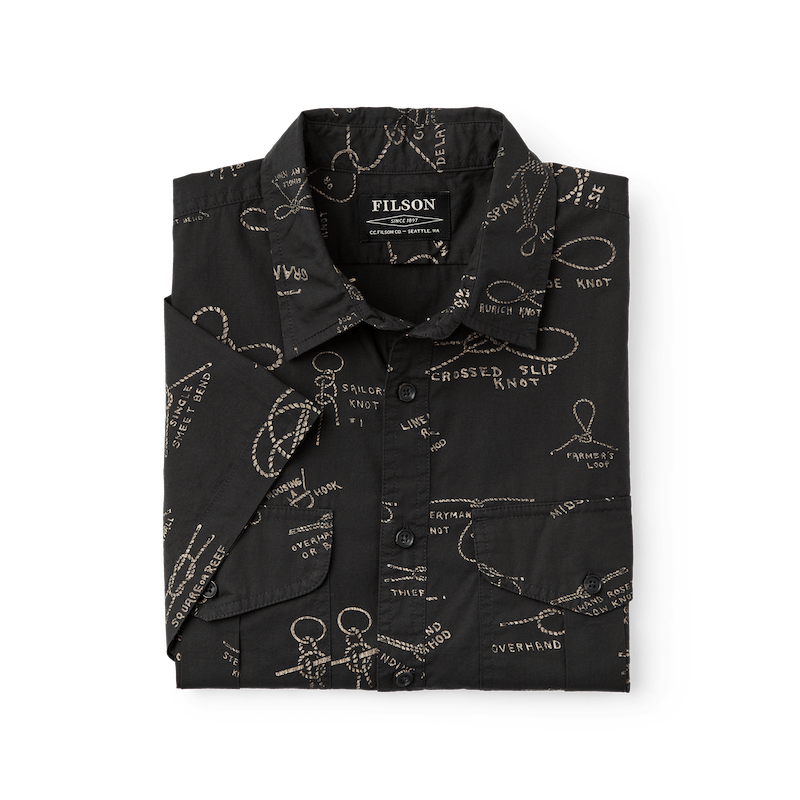 Washed Short Sleeve Feather Cloth Shirt