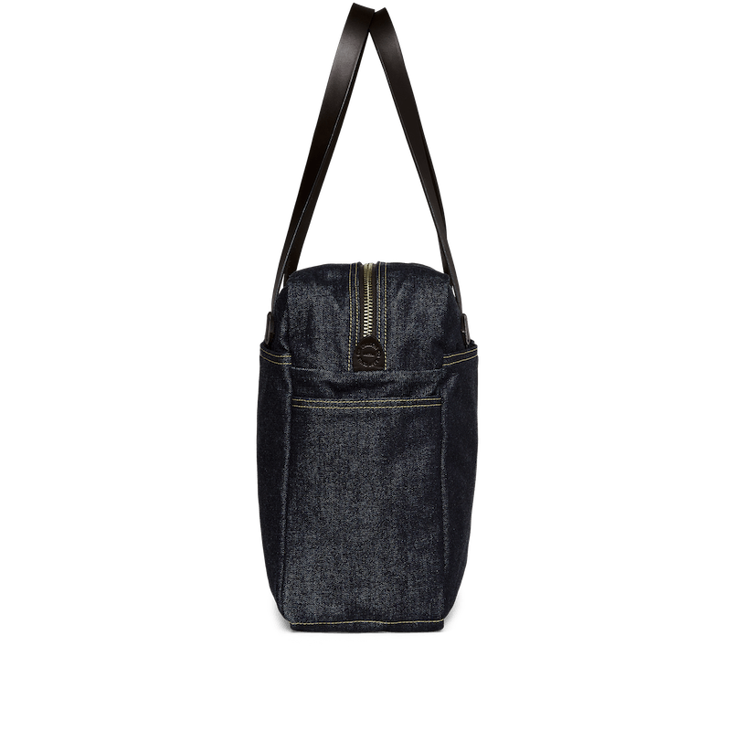 Denim Zipper Tote Bag