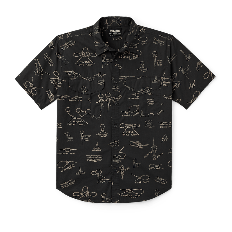 Washed Short Sleeve Feather Cloth Shirt