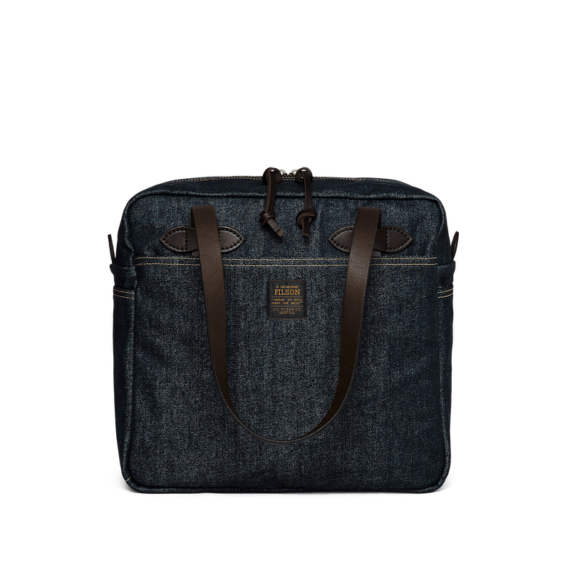Denim Zipper Tote Bag