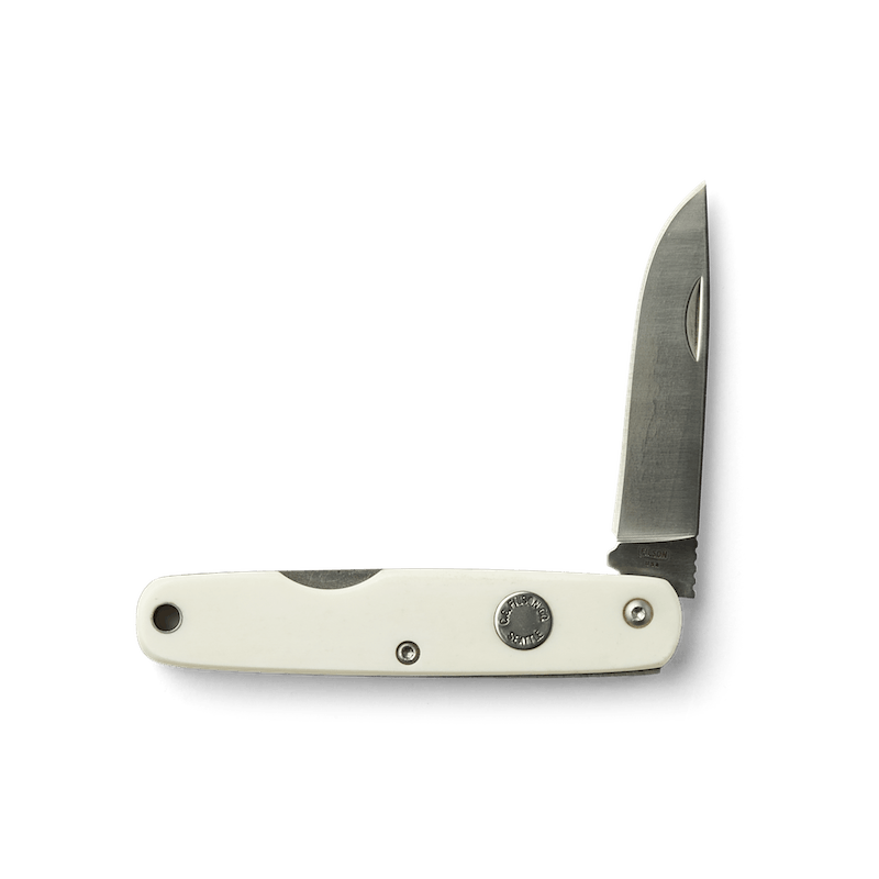 Smooth Bone Slip-Joint Knife