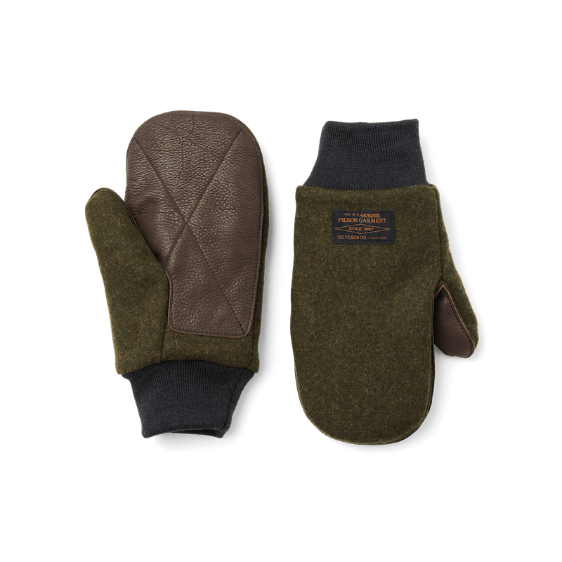 Leather Palm Mackinaw Wool Mittens