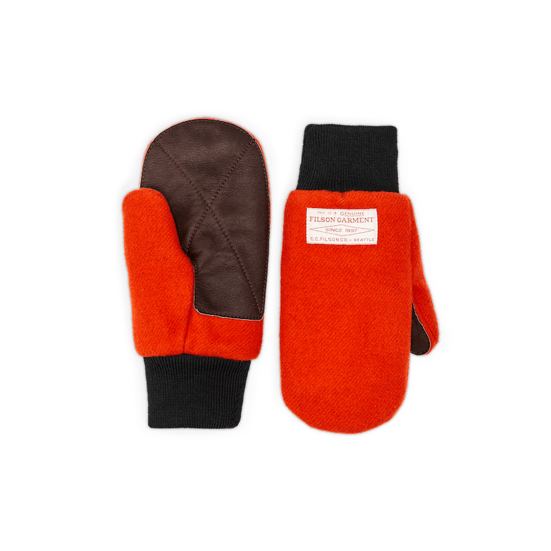 Leather Palm Mackinaw Wool Mittens
