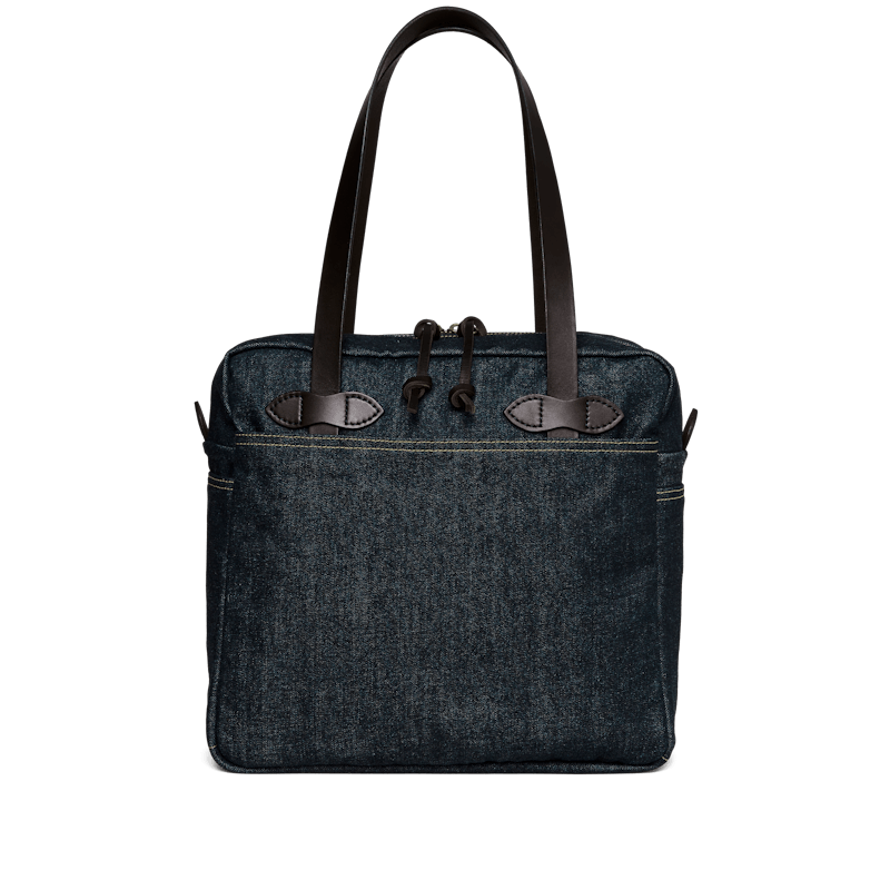 Denim Zipper Tote Bag
