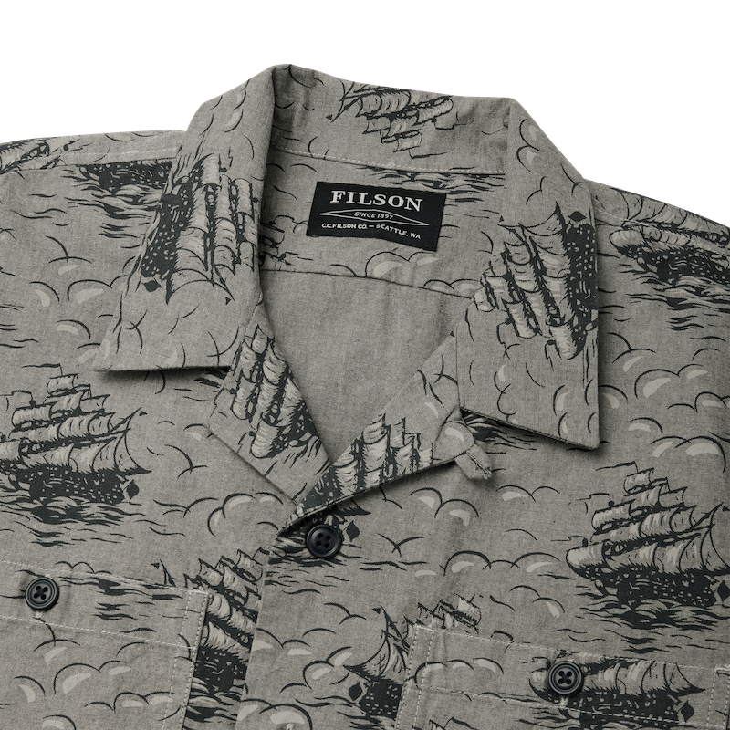 Chambray Short Sleeve Camp Shirt