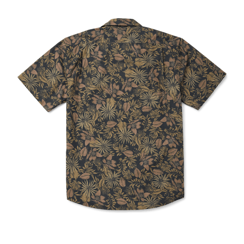 Washed Short Sleeve Feather Cloth Shirt