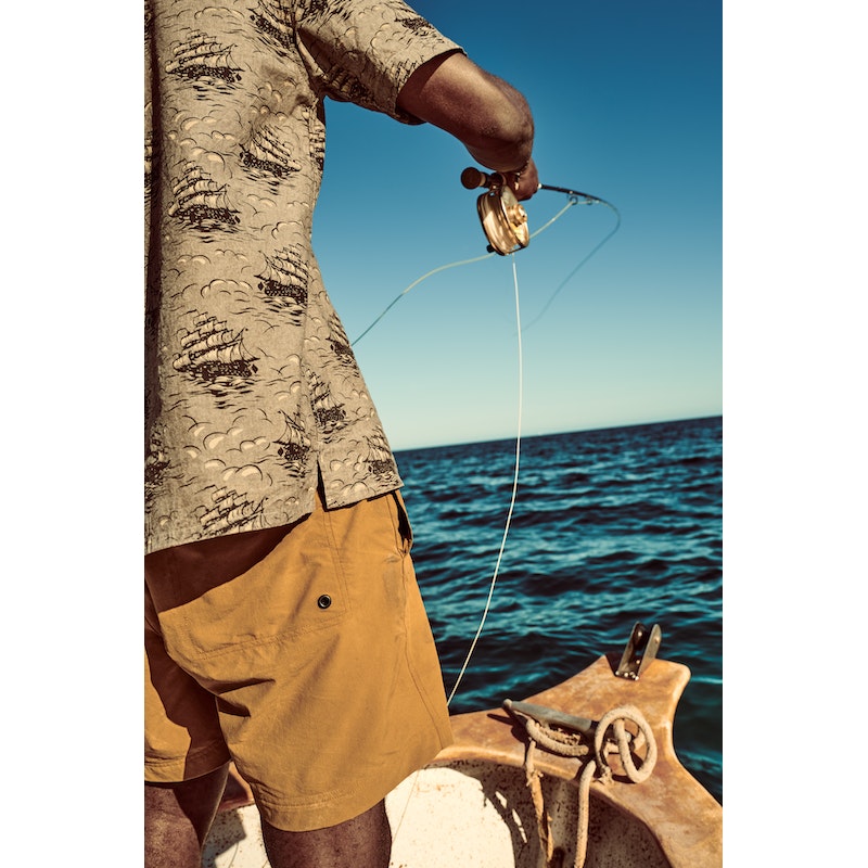 Chambray Short Sleeve Camp Shirt