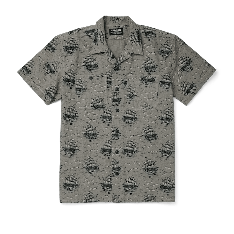 Chambray Short Sleeve Camp Shirt