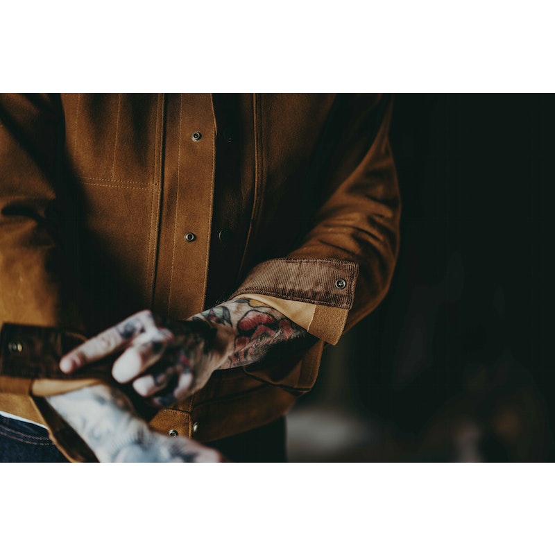 Roughout Leather Short Cruiser Jacket