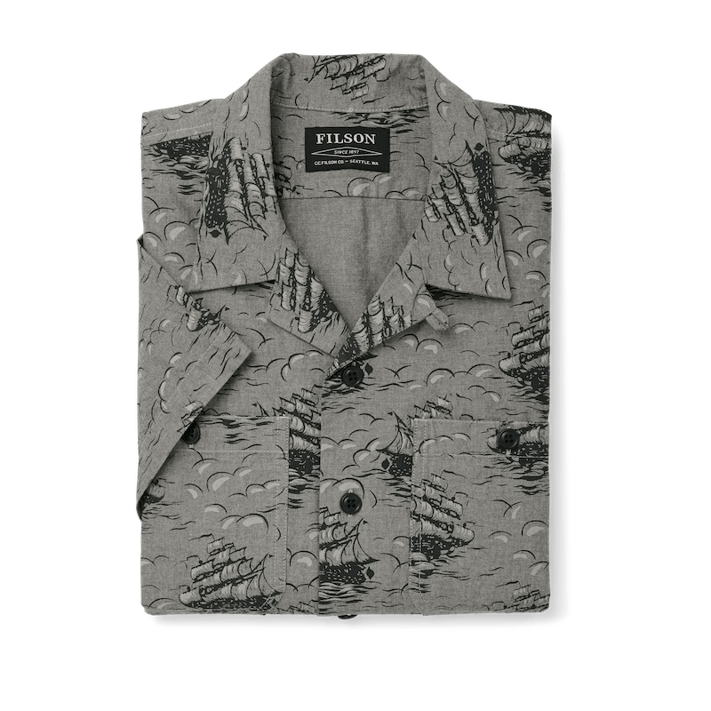 Chambray Short Sleeve Camp Shirt