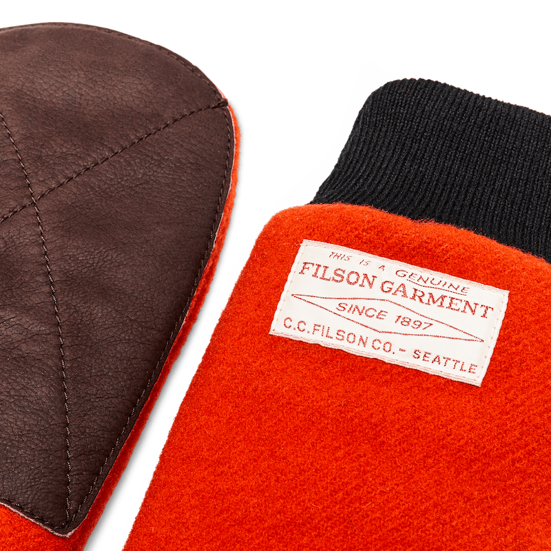 Leather Palm Mackinaw Wool Mittens