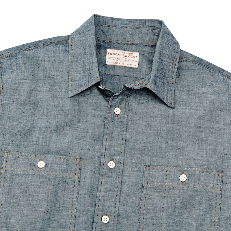 Short Sleeve Chambray Shirt