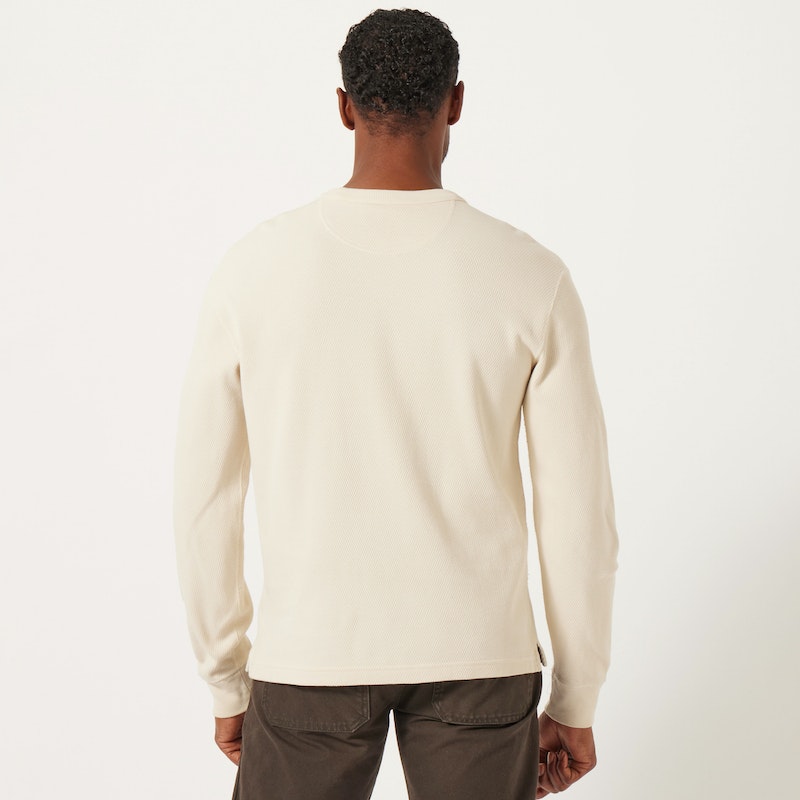 Waffle Knit Thermal Crewneck