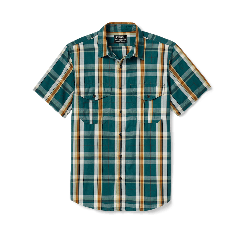 Washed Short Sleeve Feather Cloth Shirt