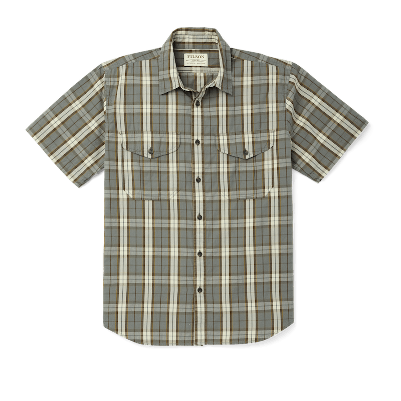 Washed Short Sleeve Feather Cloth Shirt