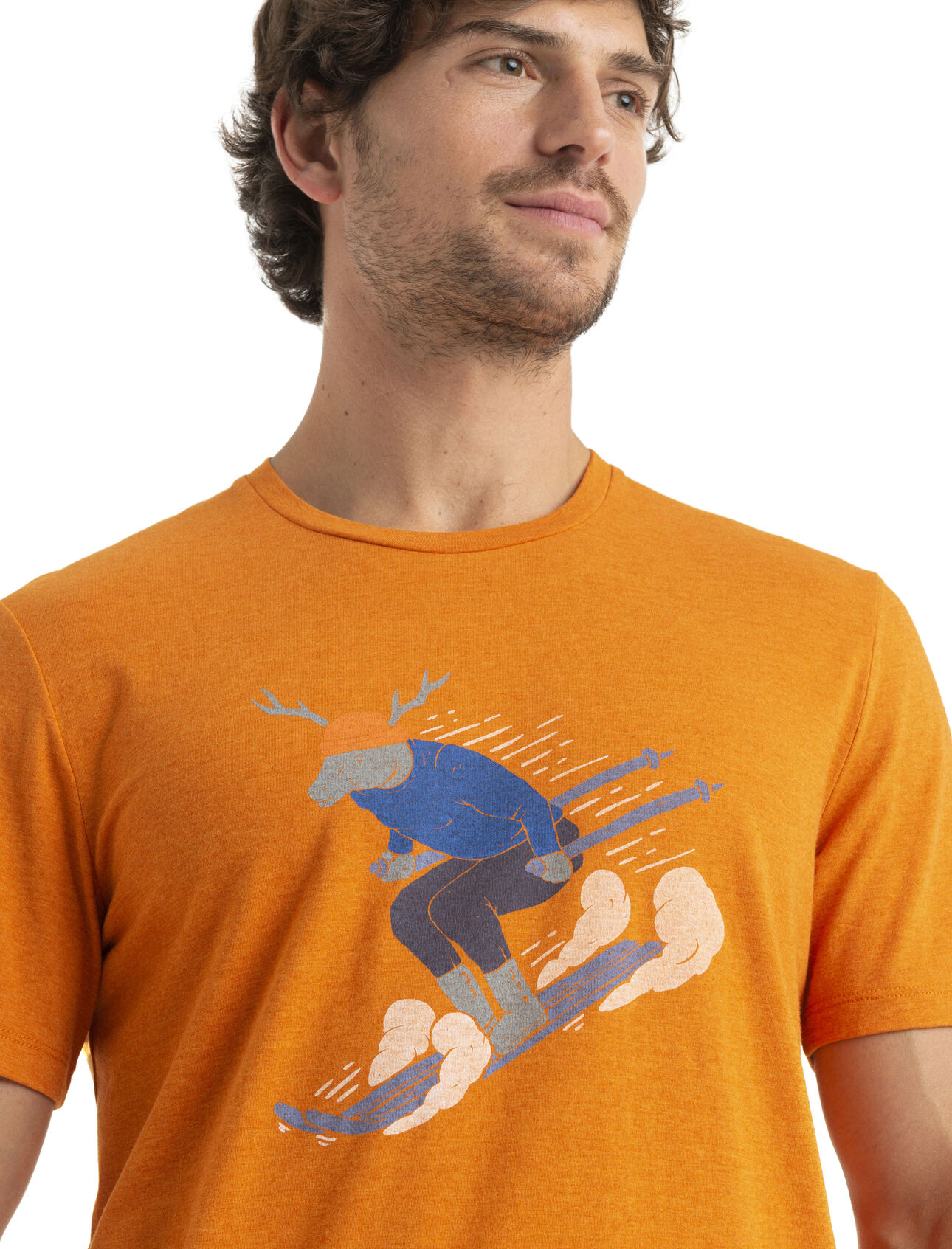 Men's Merino Central Classic Short Sleeve T-Shirt Ski Rider
