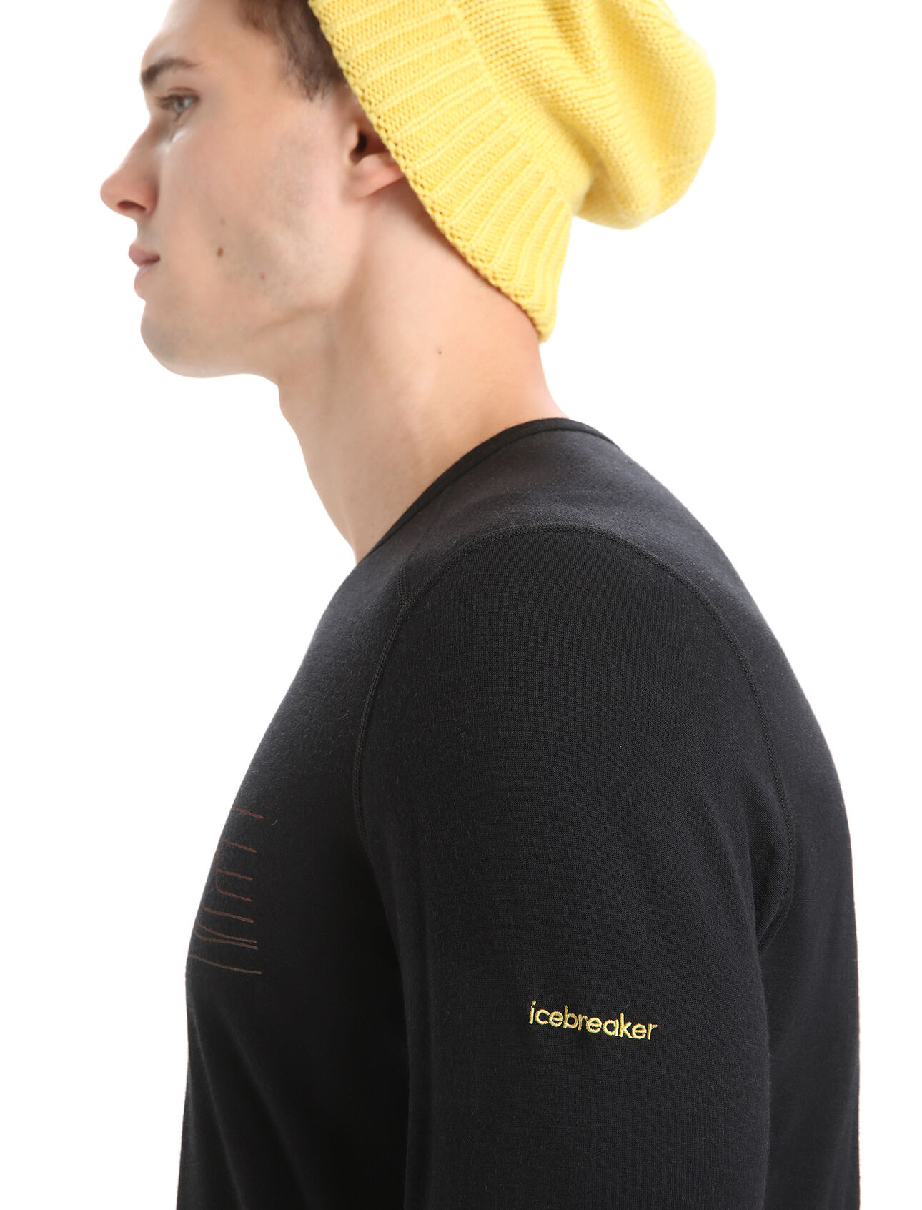 Men's Merino 200 Oasis Long Sleeve Crewe Thermal Top Ski Stripes