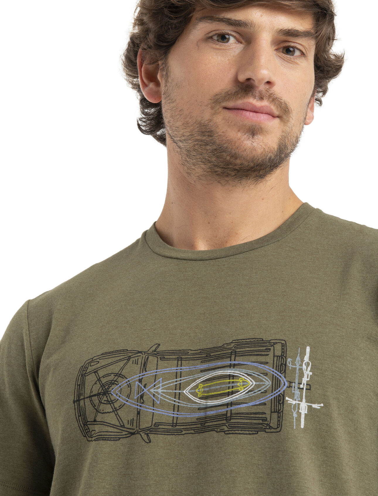 Men's Merino Central Classic Short Sleeve T-Shirt Wireframe Wonder