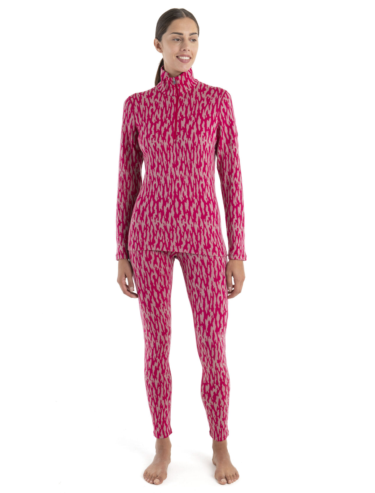 Women's Merino 260 Vertex Long Sleeve Half Zip Thermal Top Glacial Flow