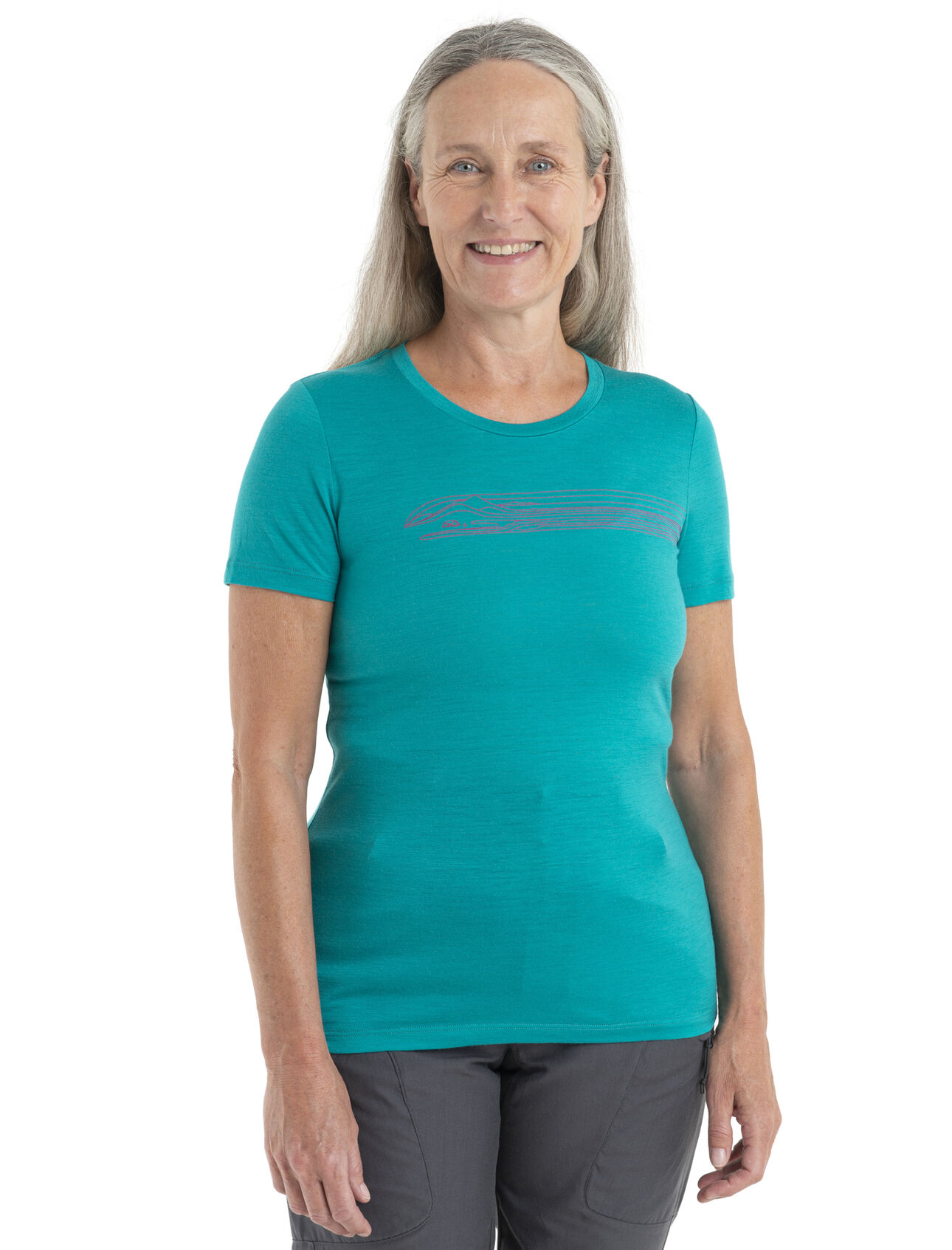 Women's Merino 150 Tech Lite II Short Sleeve T-Shirt Camping Lines