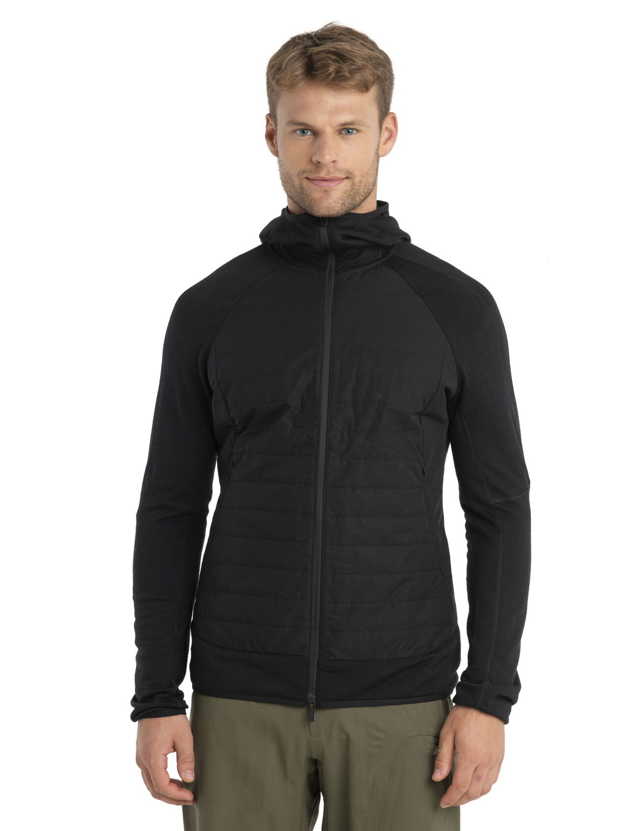 Men's Merino Quantum Hybrid Long Sleeve Zip Hoodie