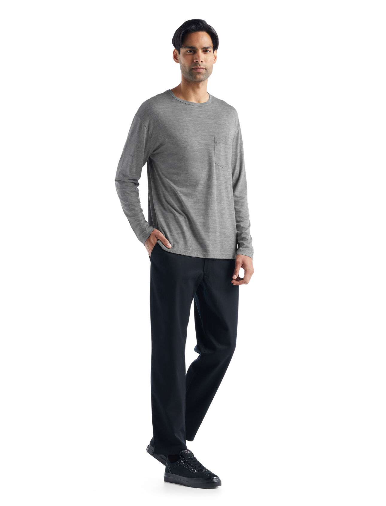 Men's Merino Granary Long Sleeve Pocket T-Shirt