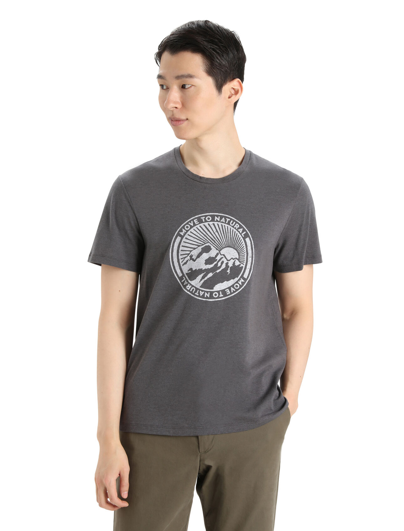 Men's Merino Central Classic Short Sleeve T-Shirt Move to Natural Mountain