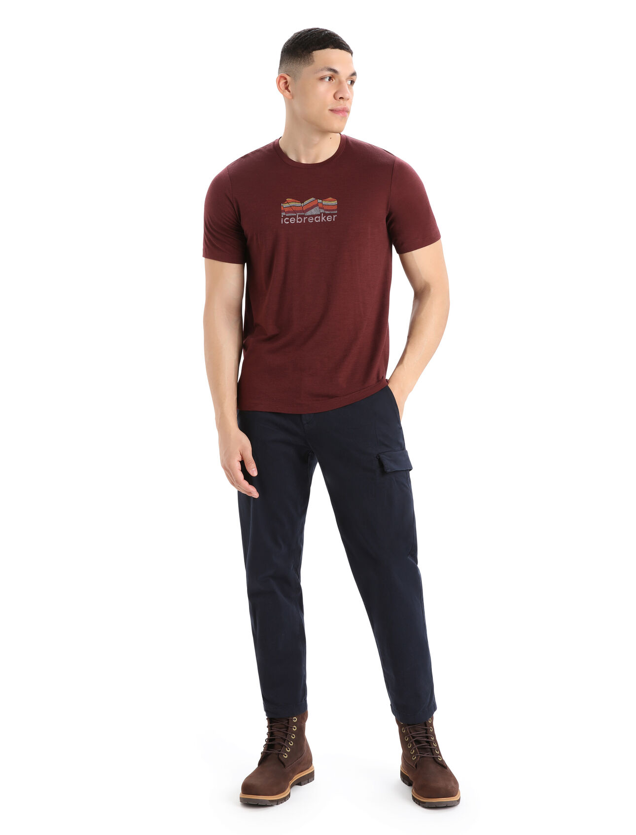 Men's Merino Tech Lite II Short Sleeve T-Shirt Mountain Geology