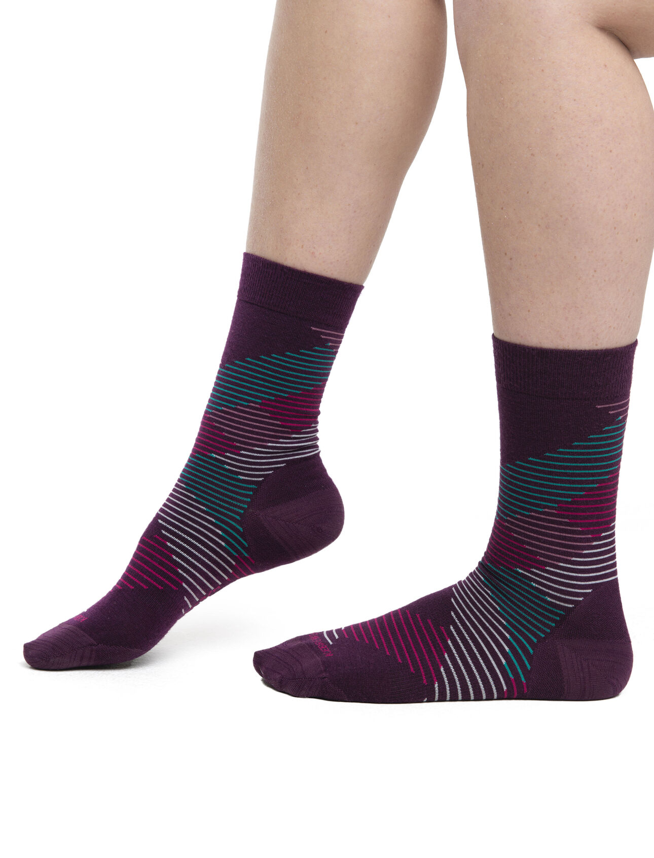 Women's Merino Lifestyle Fine Gauge Crew Socks Dashes