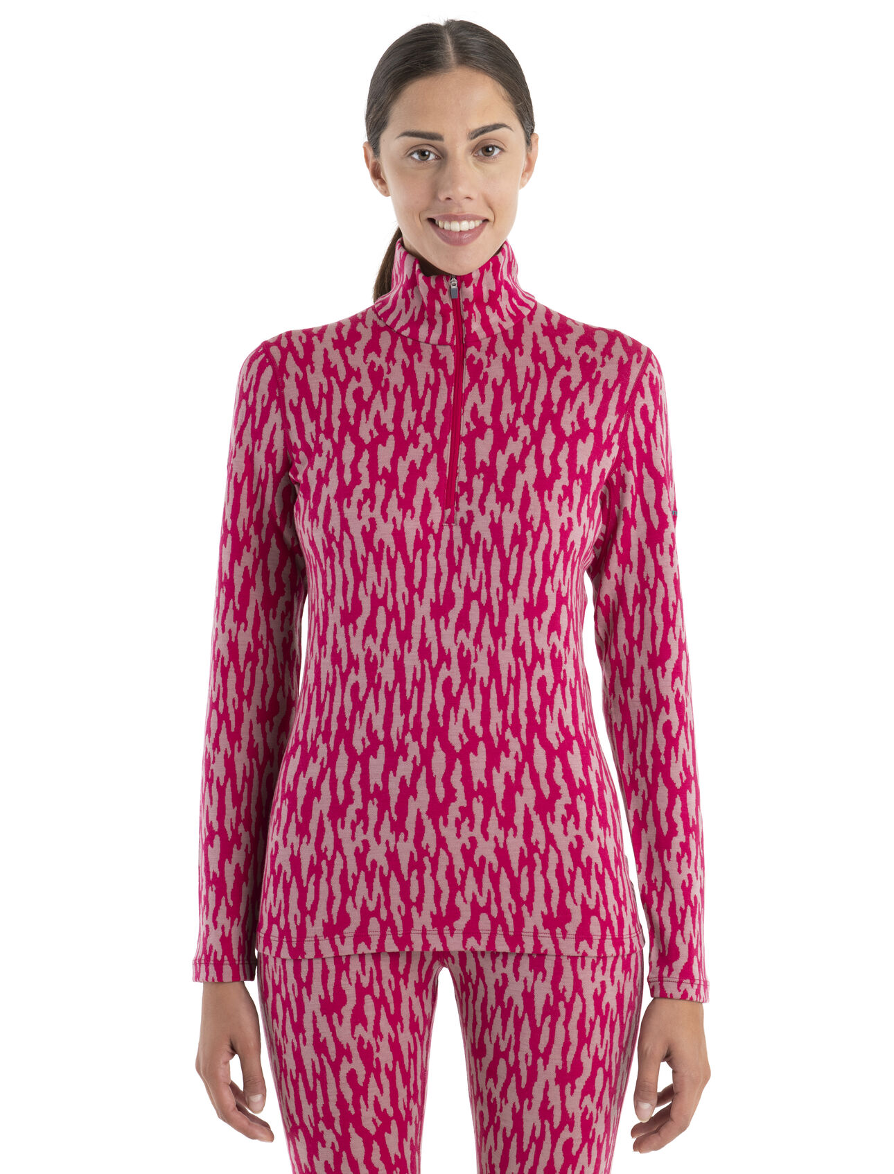 Women's Merino 260 Vertex Long Sleeve Half Zip Thermal Top Glacial Flow