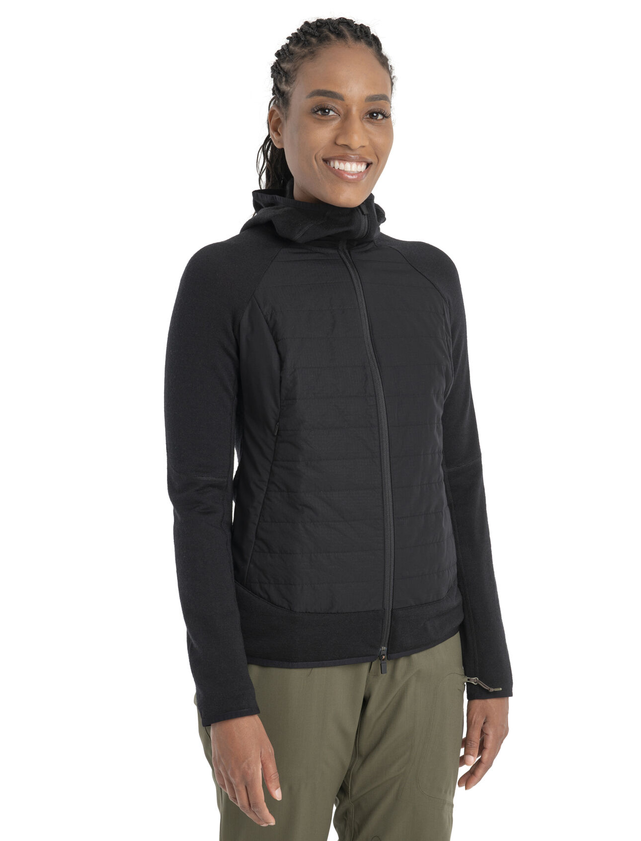 Women's Merino Quantum Hybrid Long Sleeve Zip Hoodie