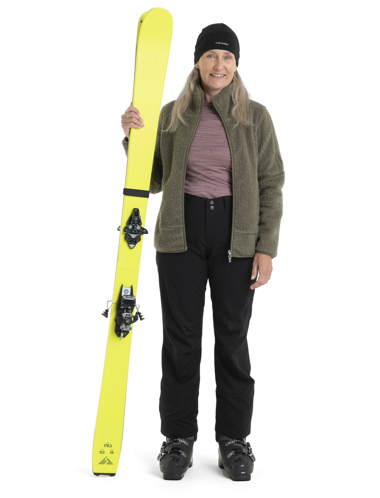 Women's Merino 200 Oasis Long Sleeve Crewe Thermal Top Ski Tracks