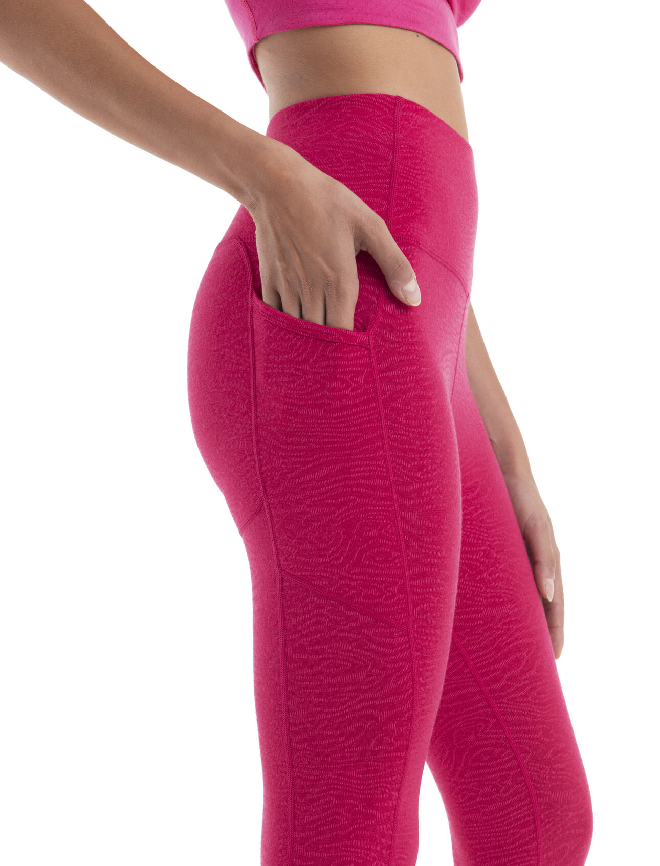 Women's Merino Fastray High Rise Tights IB Topo Lines