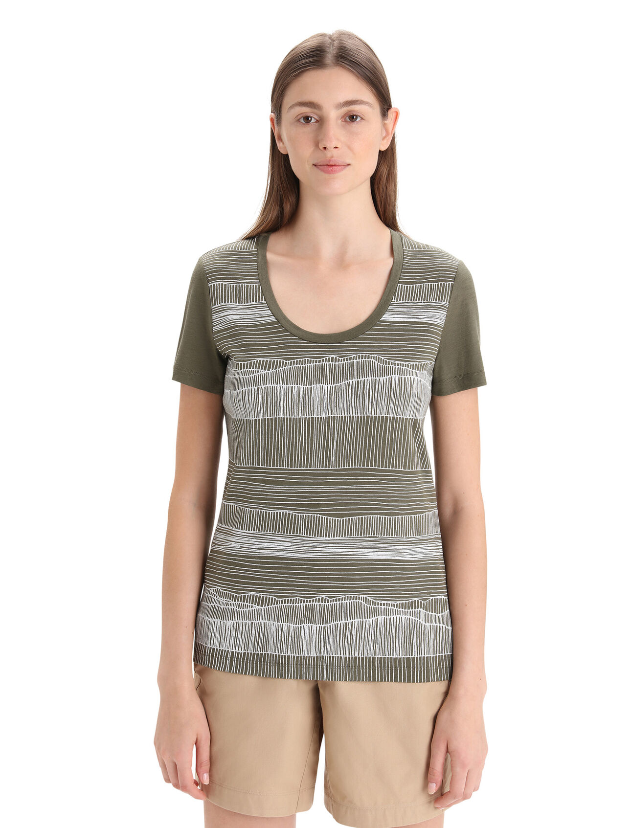 Women's Merino Tech Lite II Short Sleeve Scoop T-Shirt Reflection Lines