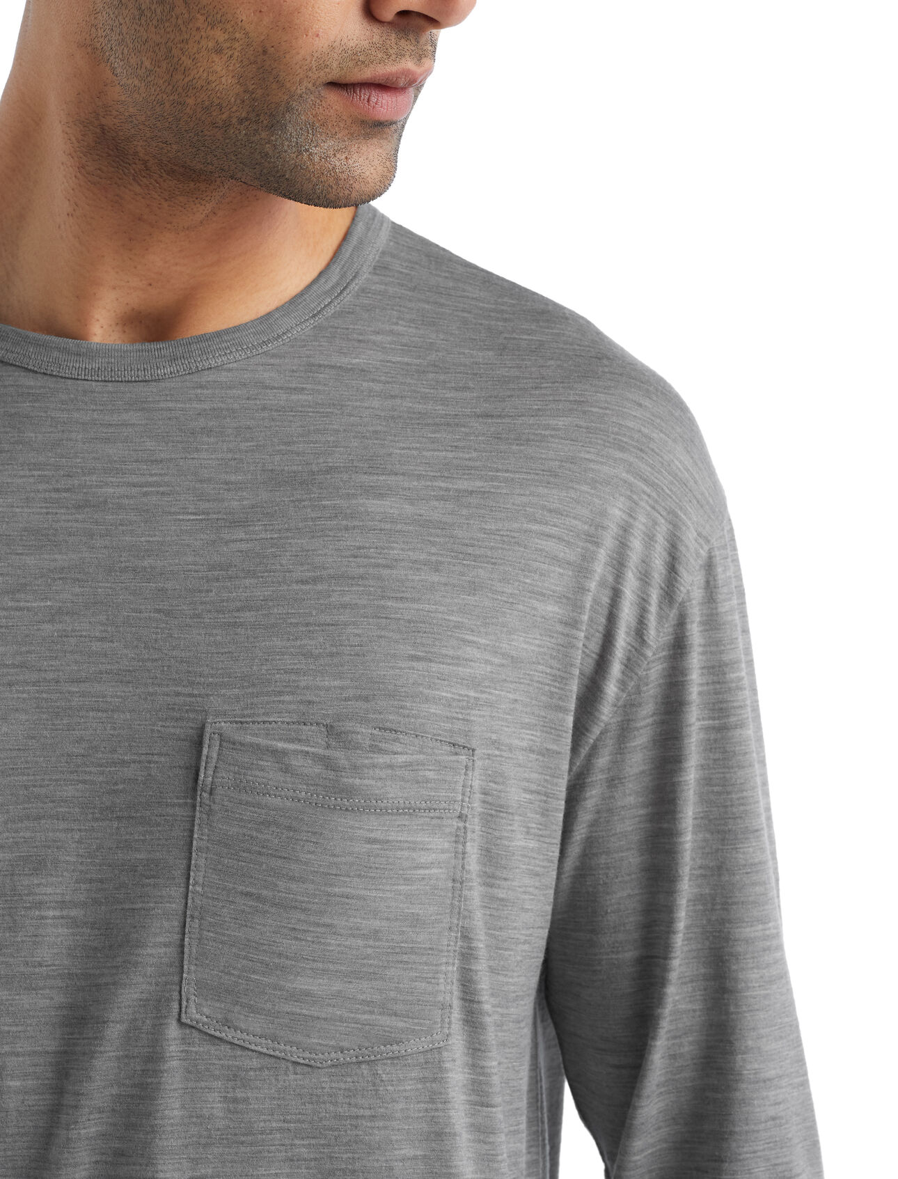 Men's Merino Granary Long Sleeve Pocket T-Shirt