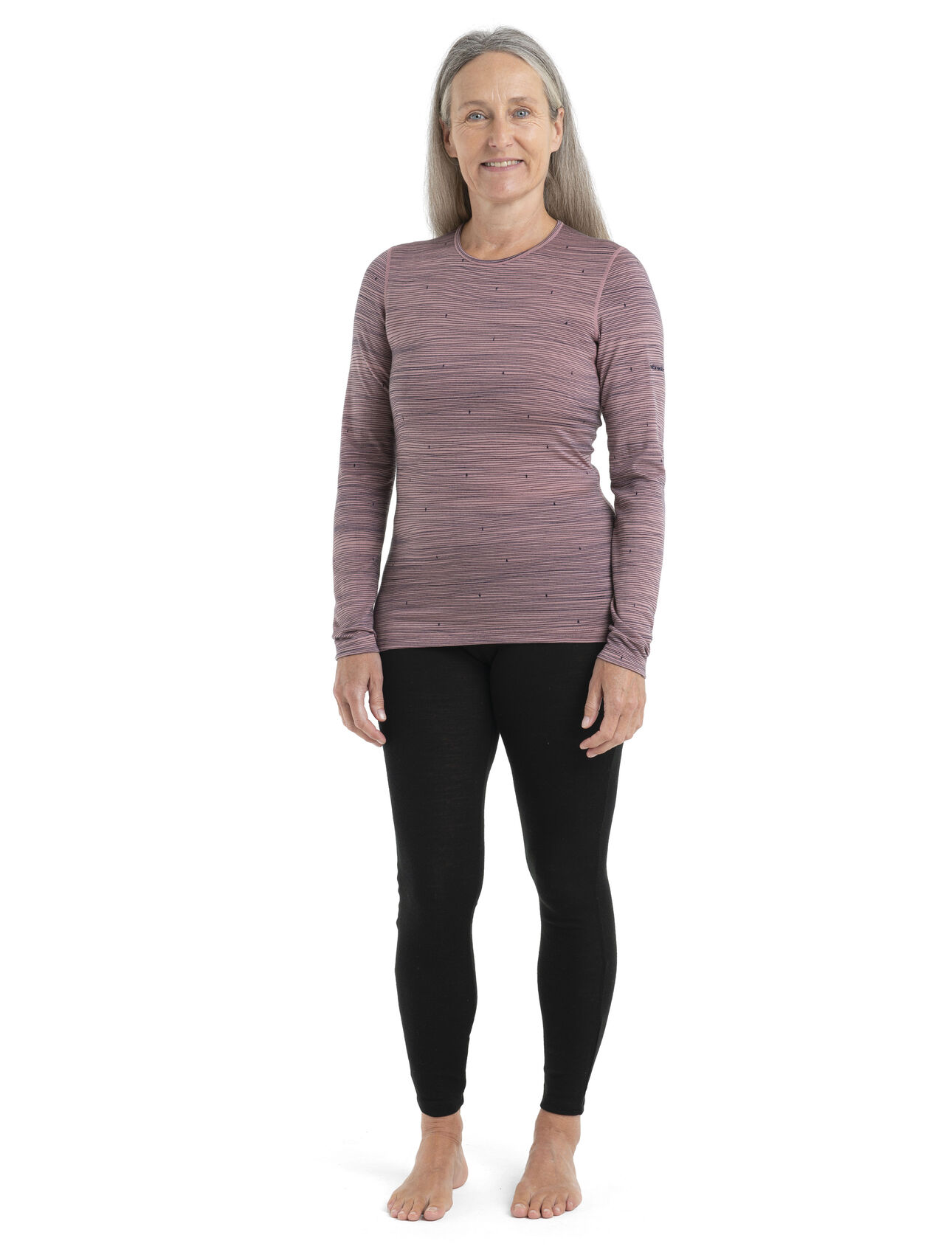 Women's Merino 200 Oasis Long Sleeve Crewe Thermal Top Ski Tracks
