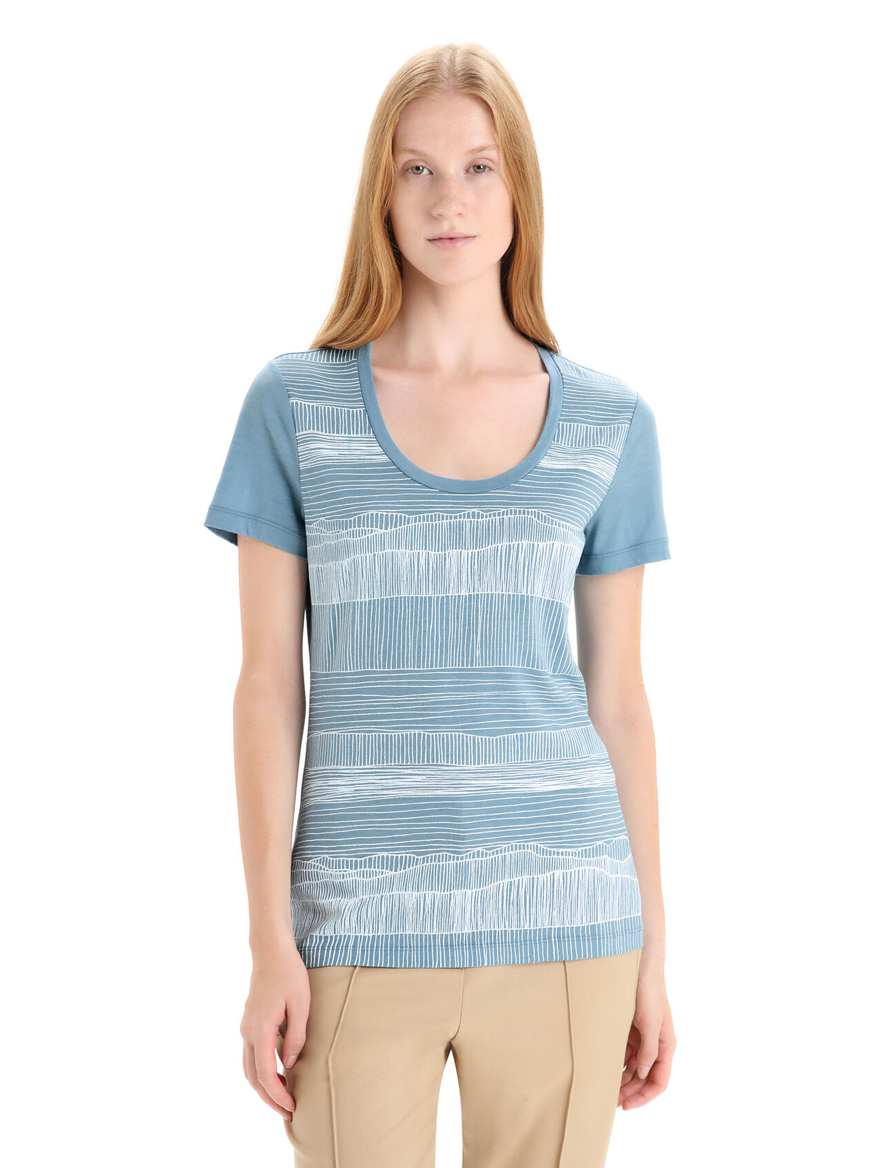 Women's Merino Tech Lite II Short Sleeve Scoop T-Shirt Reflection Lines