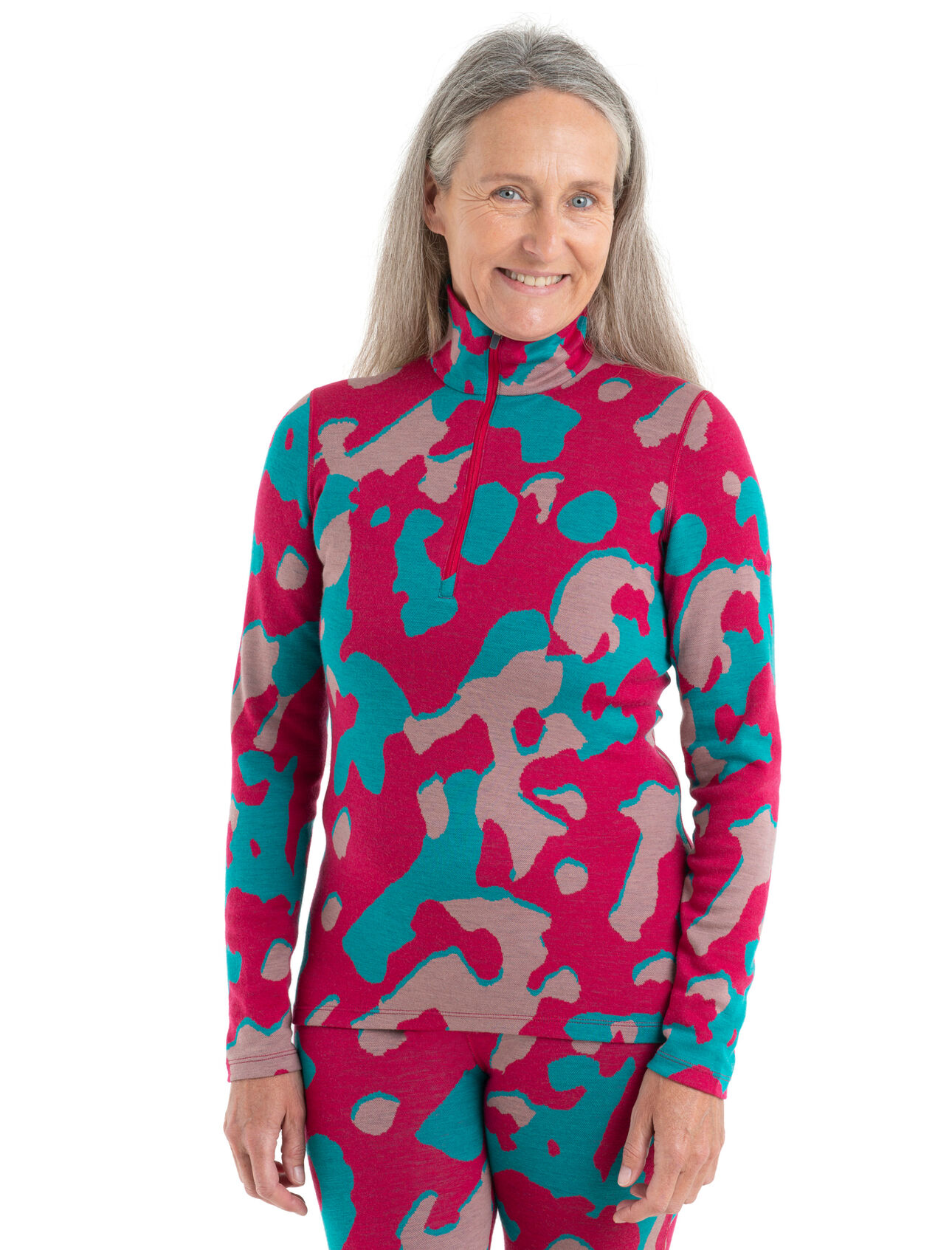 Women's Merino 260 Vertex Long Sleeve Half Zip Thermal Top Natural Shades