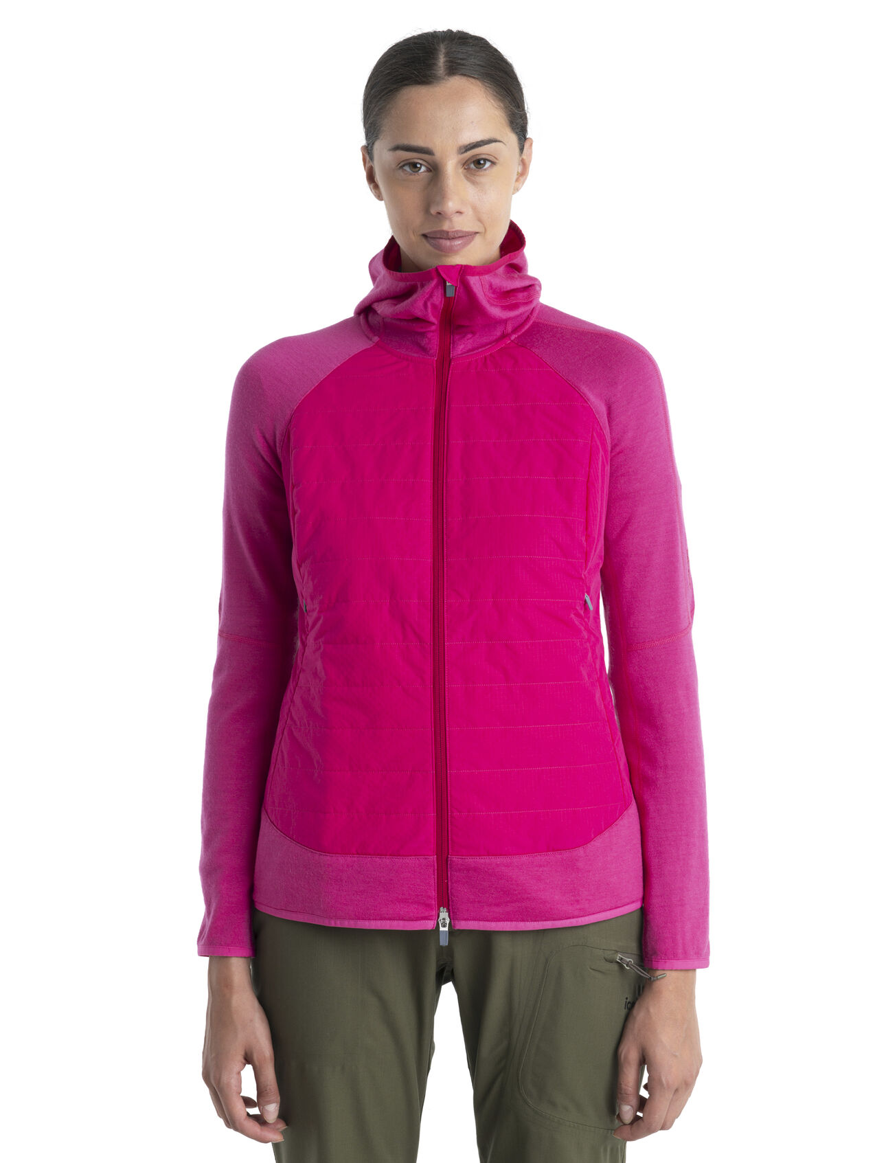 Women's Merino Quantum Hybrid Long Sleeve Zip Hoodie
