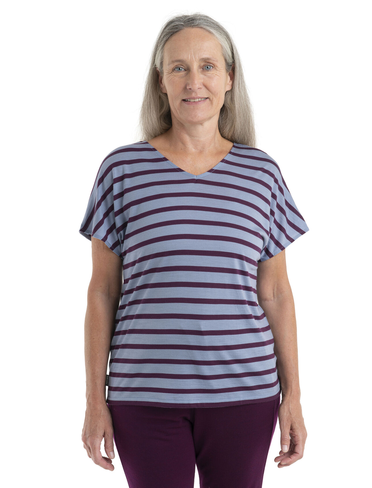 Women's Merino Drayden Reversible Short Sleeve Top Stripe