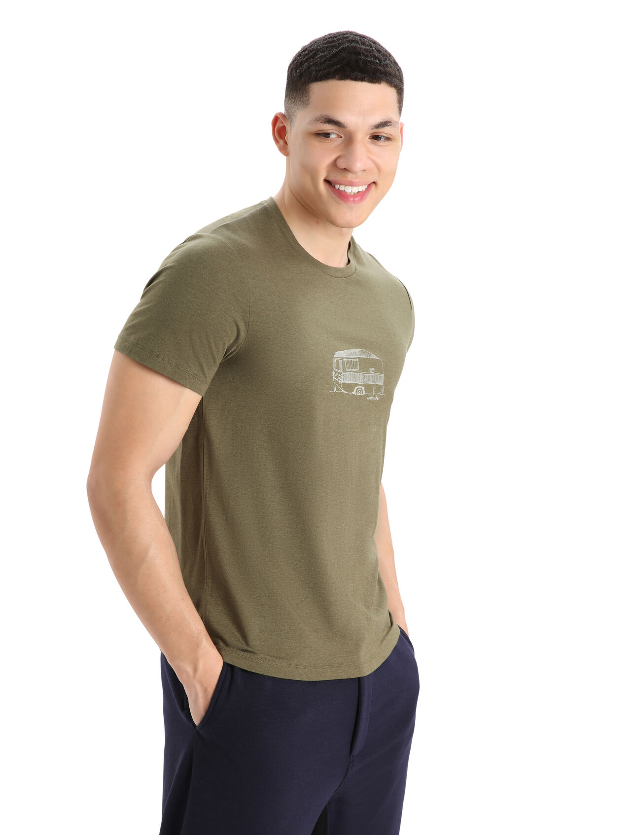 Men's Merino Central Classic Short Sleeve T-Shirt Caravan
