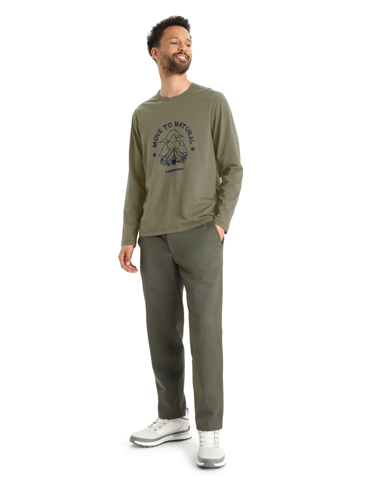 Men's Merino Central Classic Long Sleeve T-Shirt Canopy Camper