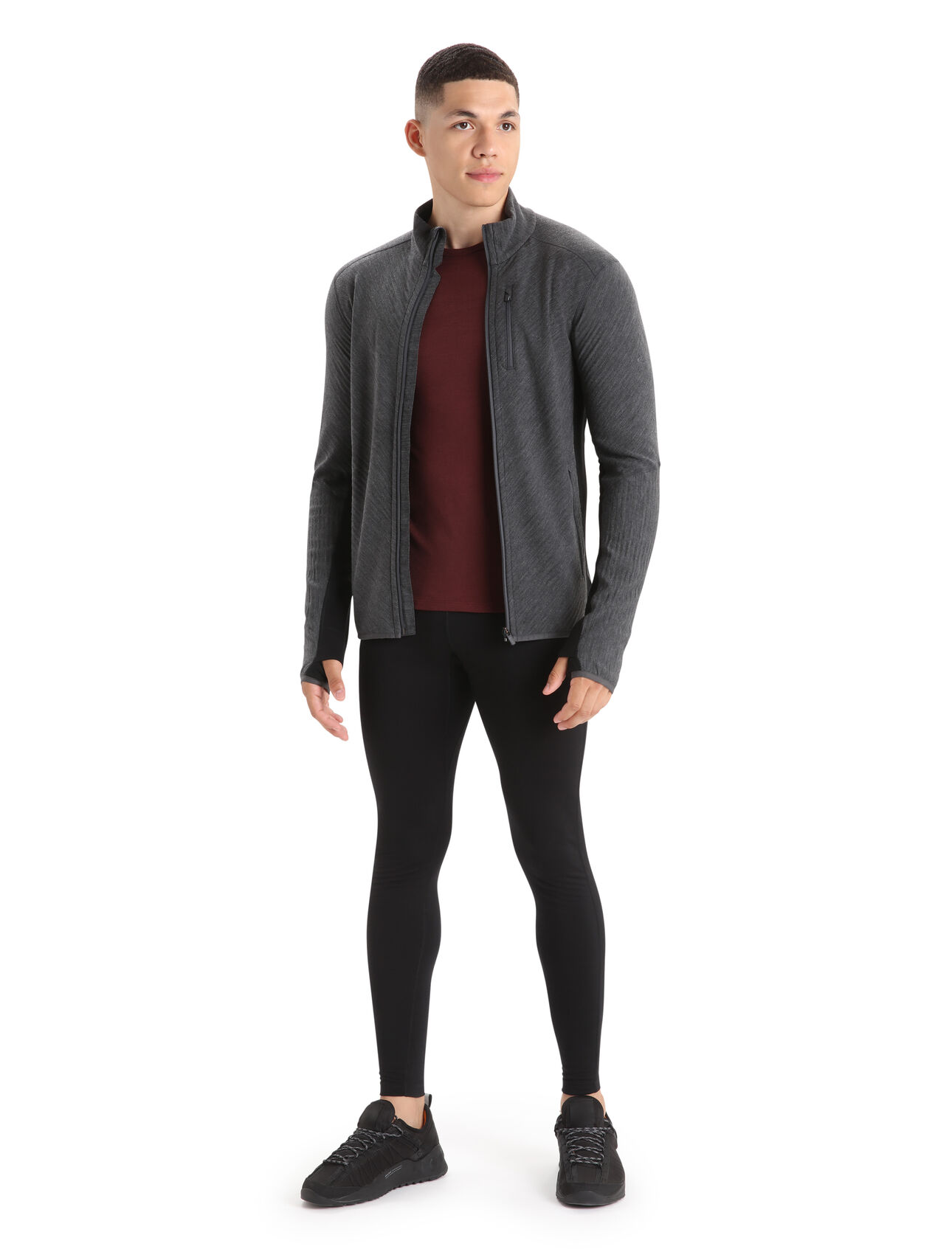 Men's RealFleece™ Merino Descender Long Sleeve Zip Jacket