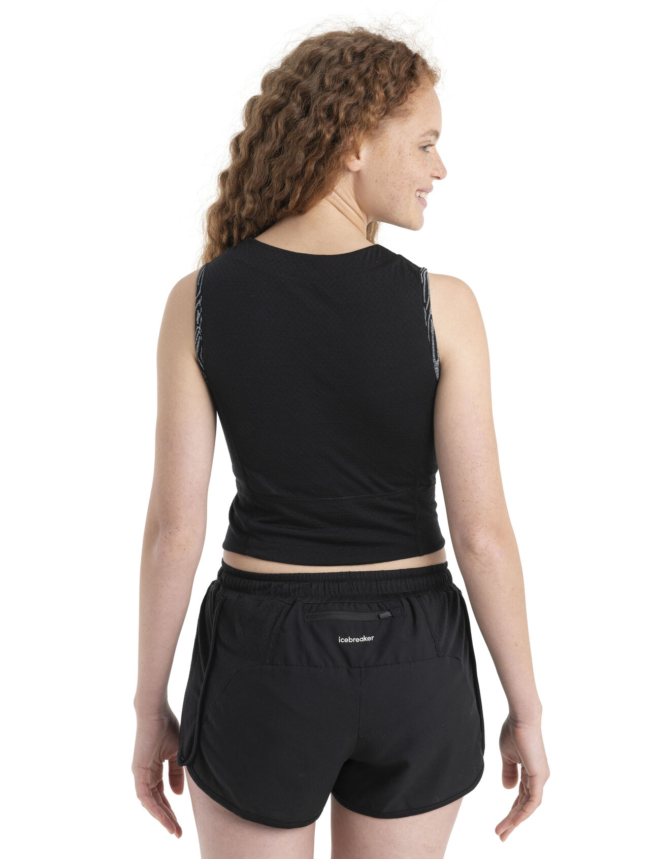 Women's Merino 125 ZoneKnit™ Cropped Bra-Tank IB Topo Lines