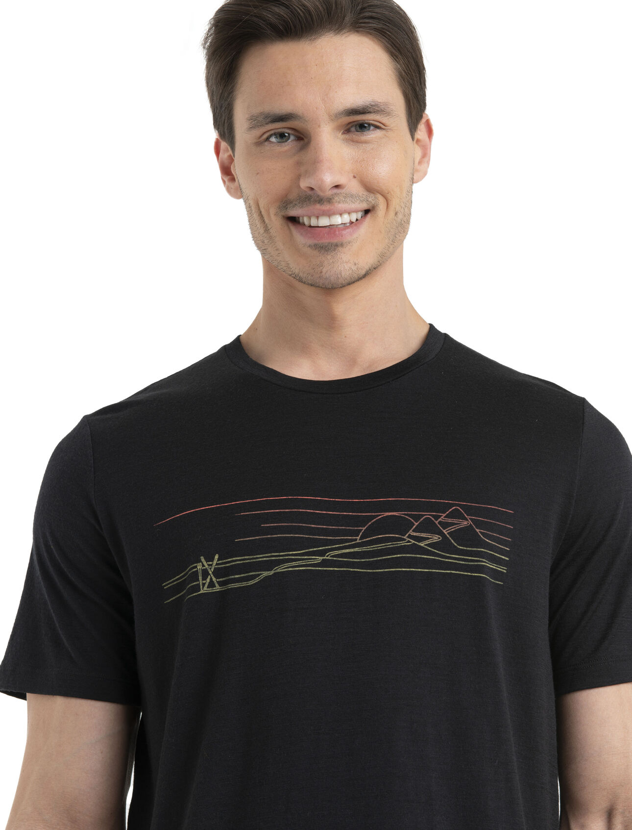 Men's Merino Tech Lite II Short Sleeve T-Shirt Ski Stripes