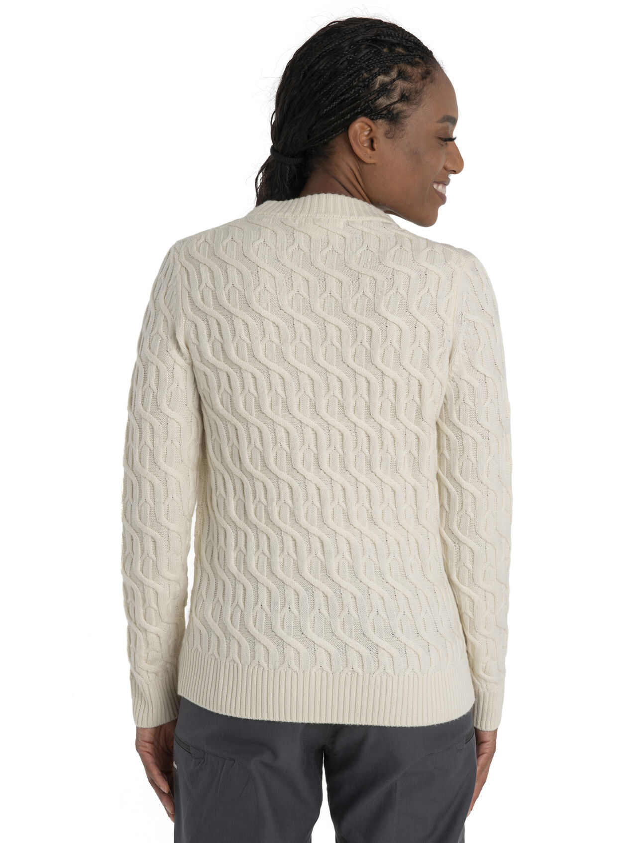 Women's Merino Cable Knit Crewe Sweater